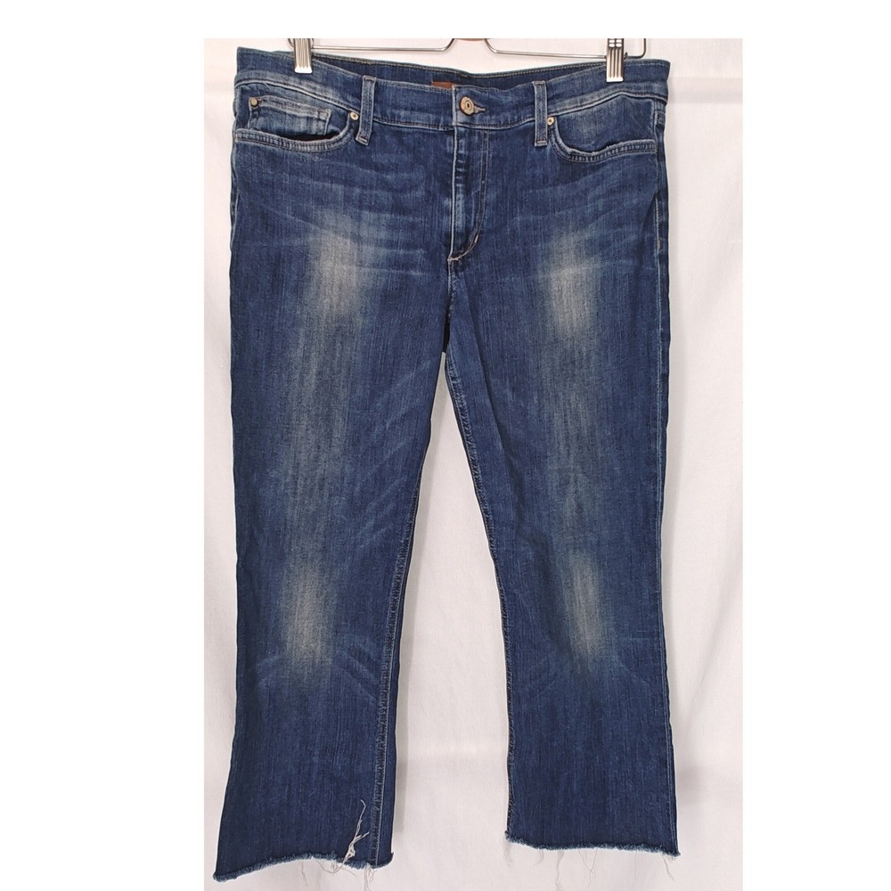 Joe's Jeans Laurel Petite Bootcut Dark Wash Raw Hem Jeans‎ 32 Ankle 24.5"